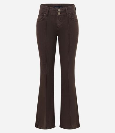 Pantalón Flare en Sarga con Cintura Doble y Frisos 5