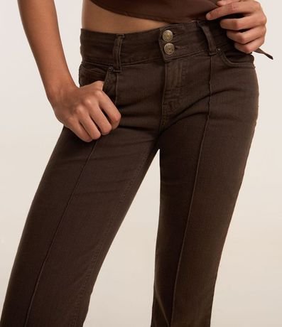 Pantalón Flare en Sarga con Cintura Doble y Frisos 4