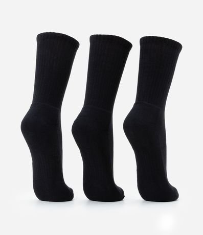 Kit 03 Medias Caña Larga en Algodón de Toalla 2