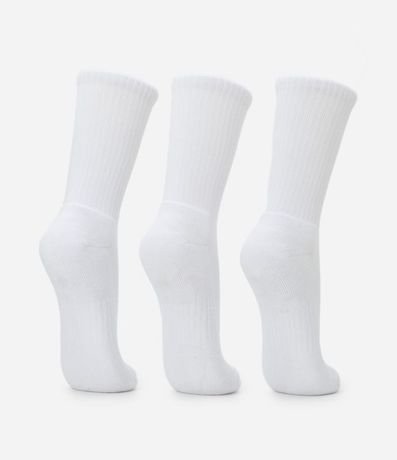 Kit 03 Medias Caña Larga en Algodón de Toalla 2