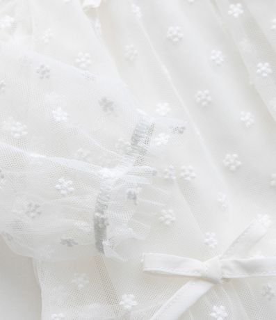 Vestido Infantil Tule Floral con Lazos y Bombacha – Talle RN a 18 Meses 8