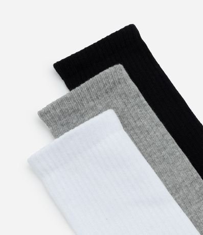 Kit 03 Medias Caña Larga en Algodón de Toalla 4