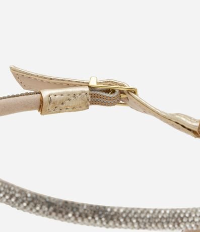 Sandalia Plana con Tiras Tranzadas Brillosas 4