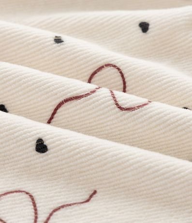 Vestido Infantil en Terciopelo Cotelê con Moñitas y Media-Pantalón – Talle 0 a 18 Meses 11