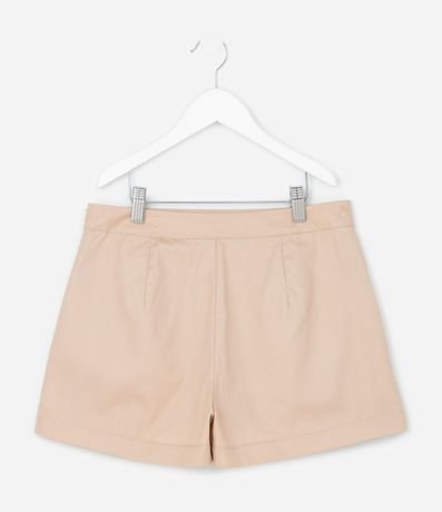 Short Pollera Infantil en Sarga con Pliegues y Moña - Talle 5 a 16 años 3