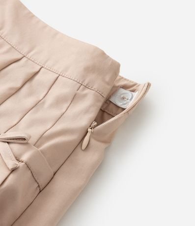 Short Pollera Infantil en Sarga con Pliegues y Moña - Talle 5 a 16 años 6