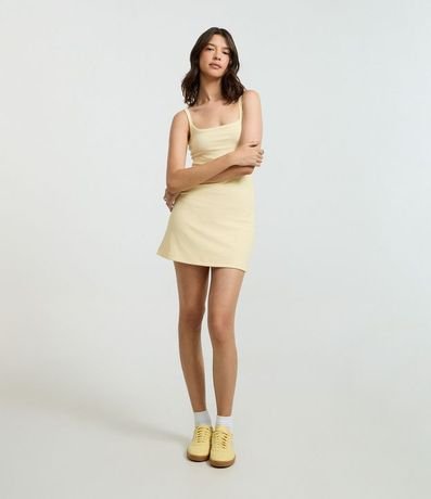 Vestido Evasê en Rib con Breteles