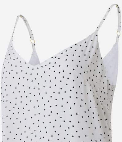 Vestido Evasê Largo en Crepé con Estampa de Lunares 7