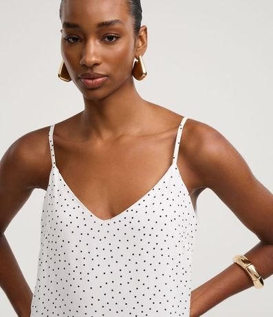 Vestido Evasê Largo en Crepé con Estampa de Lunares 3