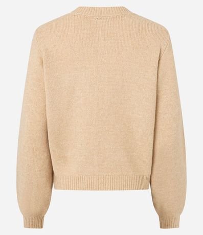 Cardigan en Punto con Botones y Bordado Floral 6