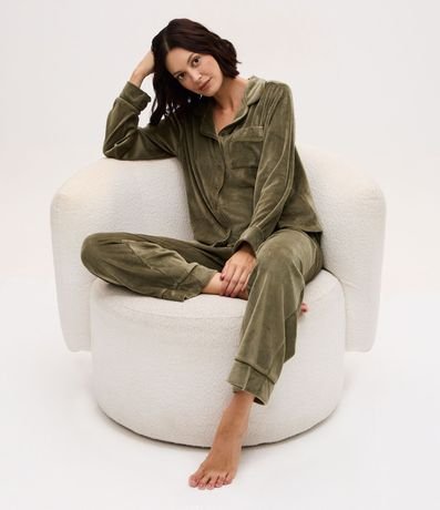 Pijama Americano Largo en Plush