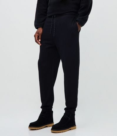 Pantalón Jogger en Algodón con Cintura Elástica y Cordón 2