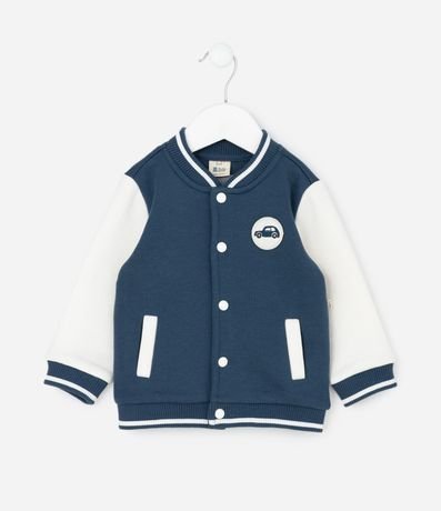 Campera Infantil Bomber con Patch de Carro – Talle 0 a 18 Meses