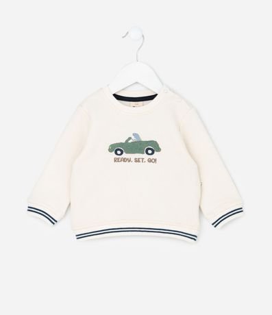 Saco Infantil en Algodón con Bordado de Carro – Talle 0 a 18 Meses 2