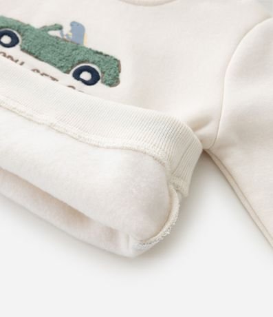 Saco Infantil en Algodón con Bordado de Carro – Talle 0 a 18 Meses 5
