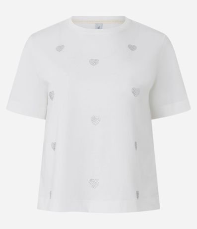 Remera New T-Shirt en Algodón con Corazones 4