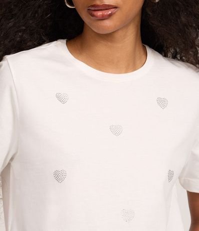 Remera New T-Shirt en Algodón con Corazones 3