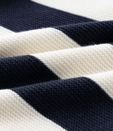 Saco Infantil en Punto con Cuello Polo y Rayas – Talle 0 a 18 Meses 4
