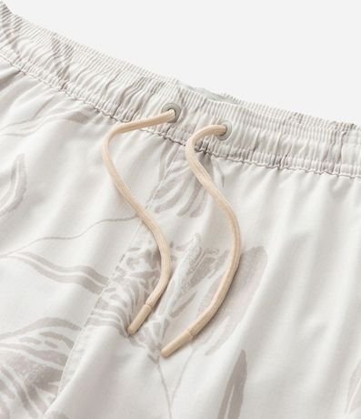 Bermuda de Banho en Microfibra con Estampado Floral Sobre Tom 7