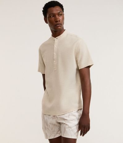 Bermuda de Banho en Microfibra con Estampado Floral Sobre Tom 4