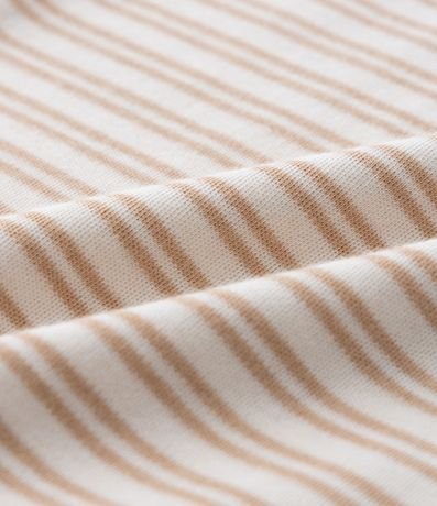 Mono Infantil Listrado en Suedine con Cuello Polo – Talle 0 a 18 Meses 3