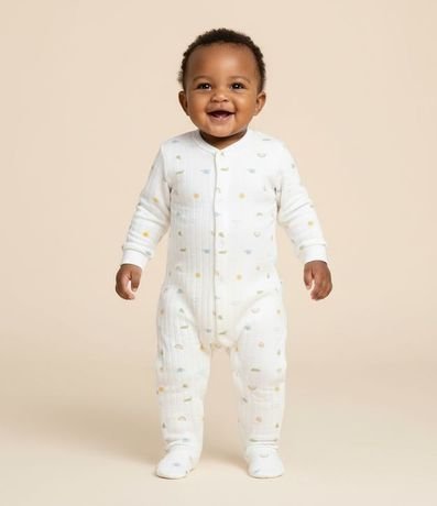 Mono Infantil en Capitoneada con Estampado Mini Icons – Talle RN a 18 Meses