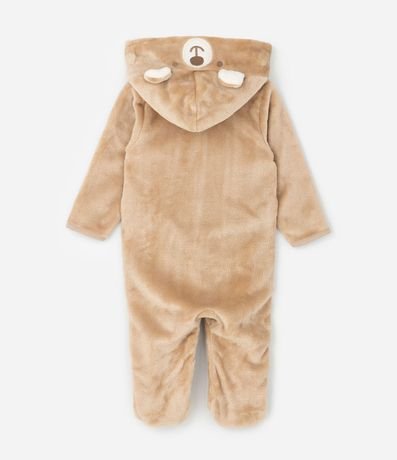 Enterito Infantil en Plush con Capucha de Oso – Talle 0 a 18 Meses 4