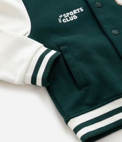 Campera Infantil Bomber en Algodón con Bordado College - Talle 1 A 6 años 8