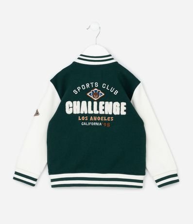 Campera Infantil Bomber en Algodón con Bordado College - Talle 1 A 6 años 2