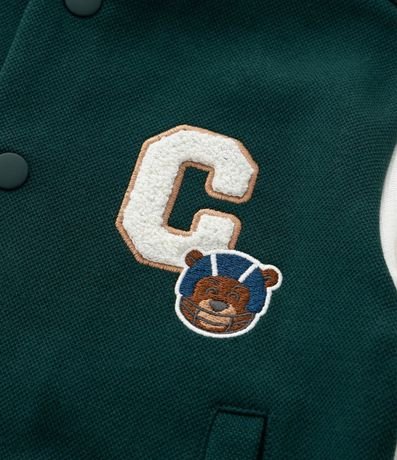Campera Infantil Bomber en Algodón con Bordado College - Talle 1 A 6 años 6