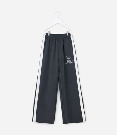 Pantalón Infantil Wide con Stitch y Abertura Lateral – Talle 5 a 14 años