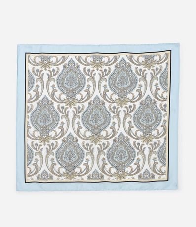 Pañuelo Rectangular en Satén con Estampado Paisley 2