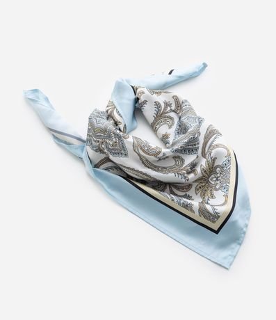 Pañuelo Rectangular en Satén con Estampado Paisley 4