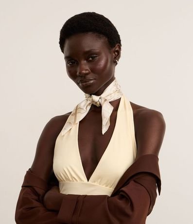 Pañuelo en Satén con Estampa Playera