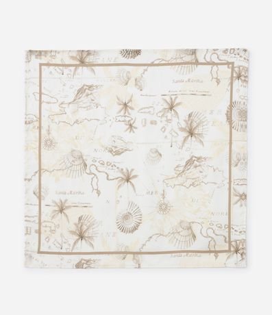 Pañuelo en Satén con Estampa Playera 2