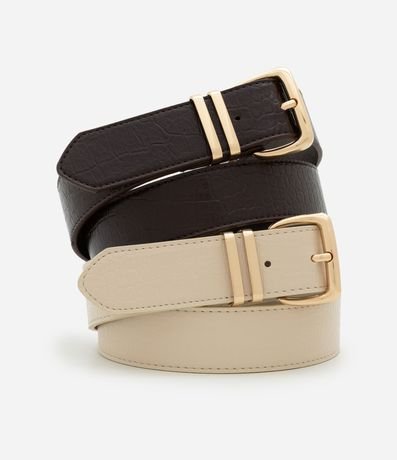 Kit 02 Cintos con Hebilla Cuadrada 2