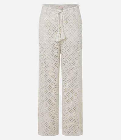 Salida de Playa Pantalón en Ganchillo con Lazo y Borla 5