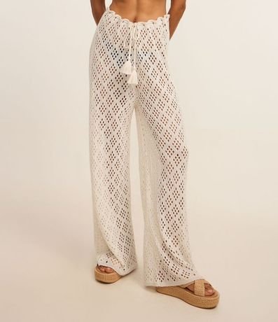 Salida de Playa Pantalón en Ganchillo con Lazo y Borla 2