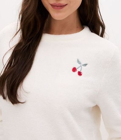 Pijama Largo en Fleece con Estampado de Cereza 2