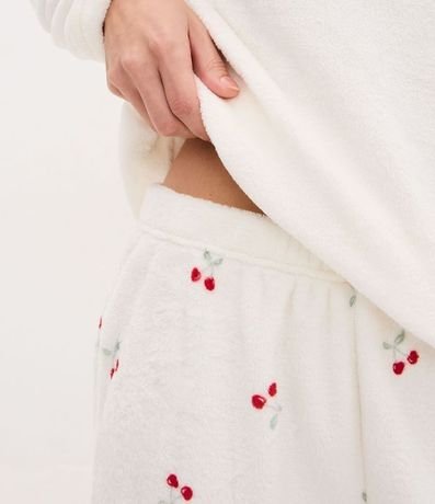 Pijama Largo en Fleece con Estampado de Cereza 3