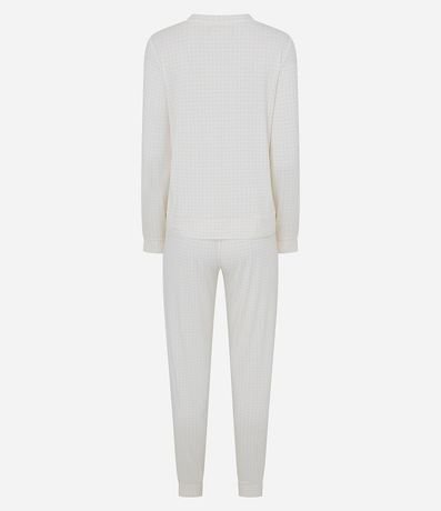 Pijama Largo Peach Touch con Estampa de Cuadros 5