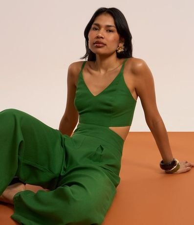 Mono en Viscolino con Escote en V 4