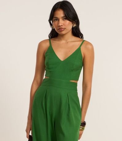 Mono en Viscolino con Escote en V 2