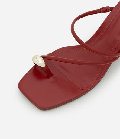 Sandalia Mule con Salto Bloco y Dedera con Detalle Bold 3