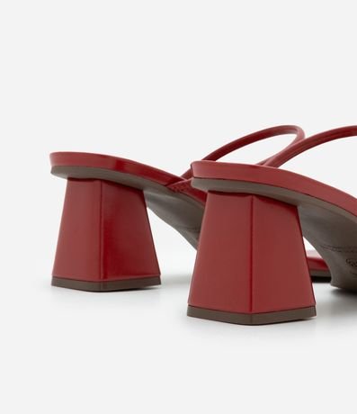Sandalia Mule con Salto Bloco y Dedera con Detalle Bold 4