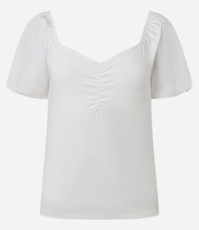 Blusa en Tricolina con Fruncido en el Busto 4