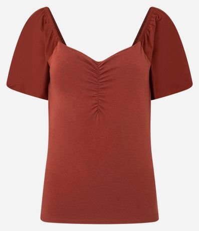 Blusa en Tricolina con Fruncido en el Busto 4