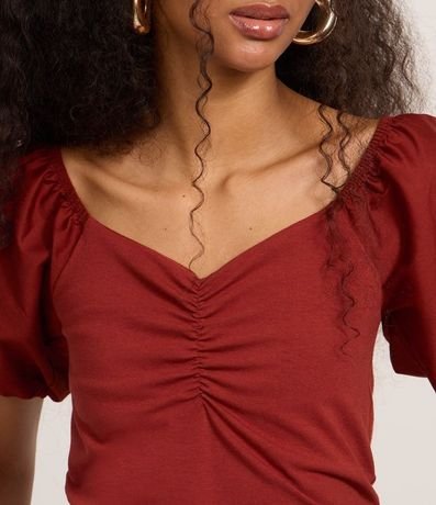 Blusa en Tricolina con Fruncido en el Busto 3