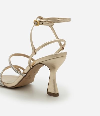 Sandalia con Tiras Finas de Strass y Puntera fina 5