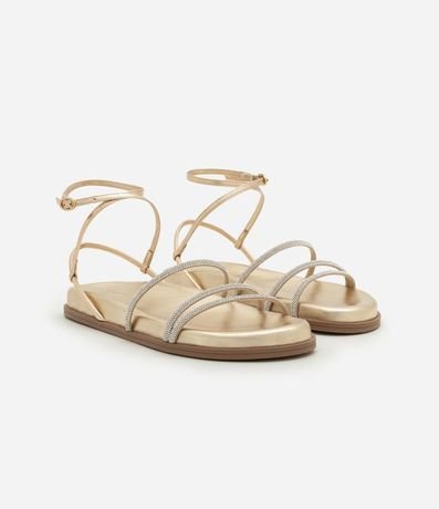 Sandalia Plana Sport Sandal con Tiras de Brillo 2